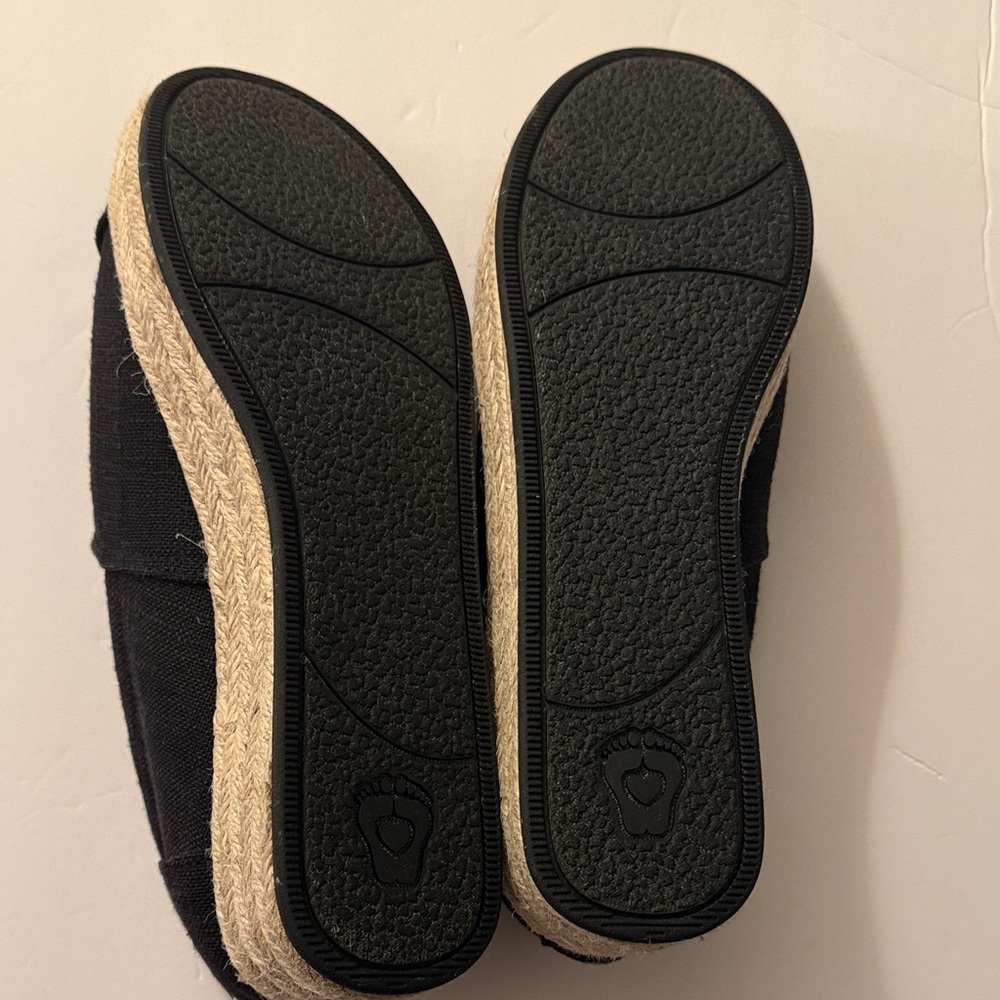 Skechers BOBS Black Canvas Espadrilles - Picture 6 of 7